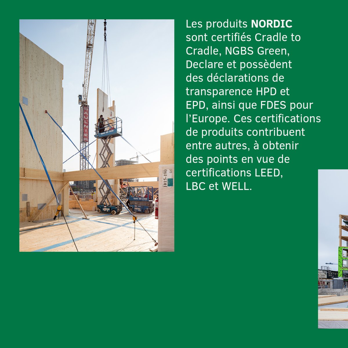 NordicStructure's tweet image. La capsule environnement de la semaine : Certification LEED 🌎🌲

#LEEDCertified #C2CCertified #FSC #NGBSGreen #LBCcertified #wellcertified
