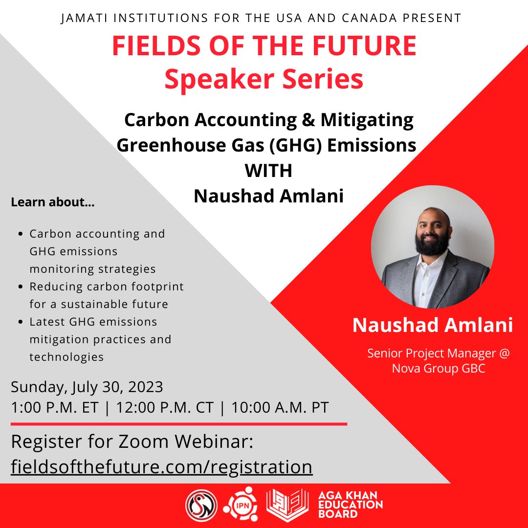 akebsw's tweet photo. Fields of the Future is proud to present Episode 3 of Series 3 on Carbon Accounting with Naushad Amlani! 

Join us for Episode 3 on Sunday, July 30 at 12:00 P.M. CT! 

Register here: https://t.co/Bo7MKXCSqA

#highschool #Ismailiprofessionals #OneJamat #CarbonAccounting https://t.co/jMXKISY21F