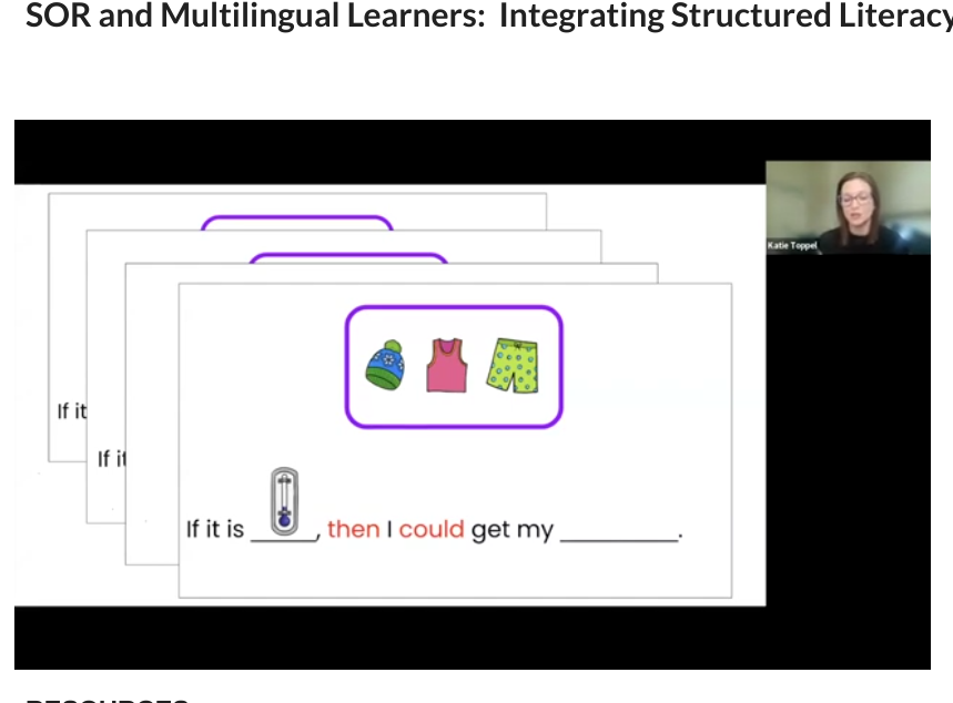 MrsDahl_ELD's tweet photo. As a language teacher, I'm curious about how to manage 1⃣ the importance of repetition and making meaning  while also 2⃣ guiding a child to accurately decode sentences. I love the idea of rearranging key words in a series of related, complex sentences! @KatieToppel #MLSummit https://t.co/lOpIbZwL9u