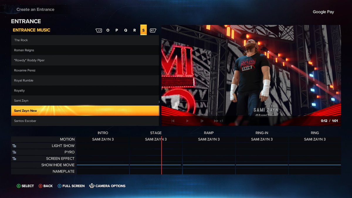 #WWE2K23 Sami Zayn's World's Apart theme can now be selected using 'Sami Zayn New'. I highly suggest using the Sami Zayn 3 Entrance Motion in order to activate his crowd chants!