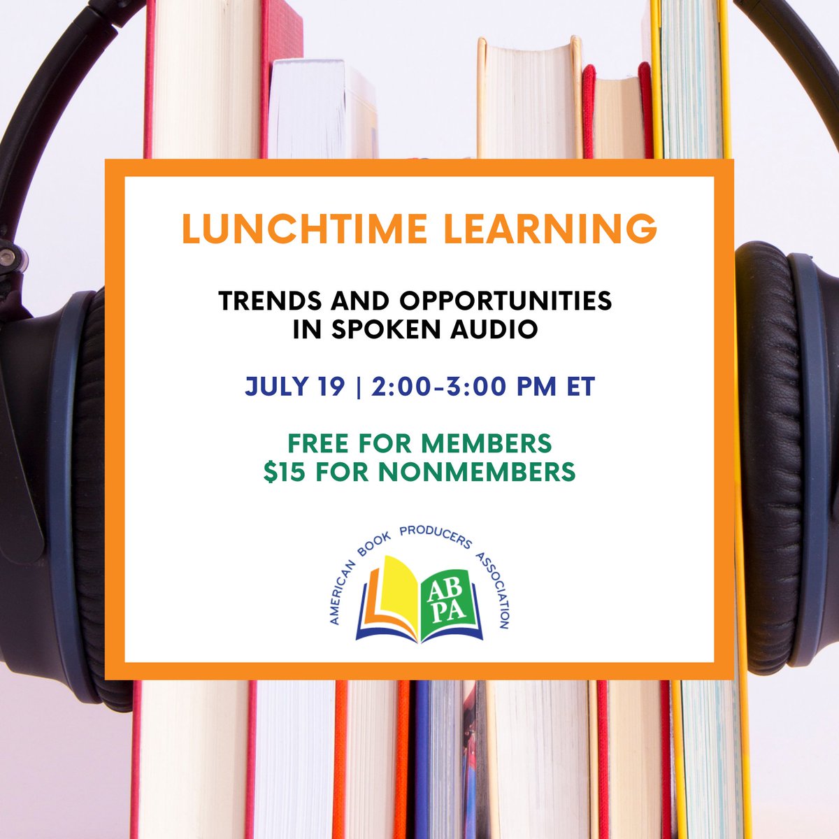 Last chance to register for our event: Trends and Opportunities in Spoken Audio! It's tomorrow at 2:00 pm ET/11 am PT, on Zoom.

Learn about the audio production process, from recording to editing:
us02web.zoom.us/meeting/regist…

#Audiobooks #Podcasts #BookTwitter