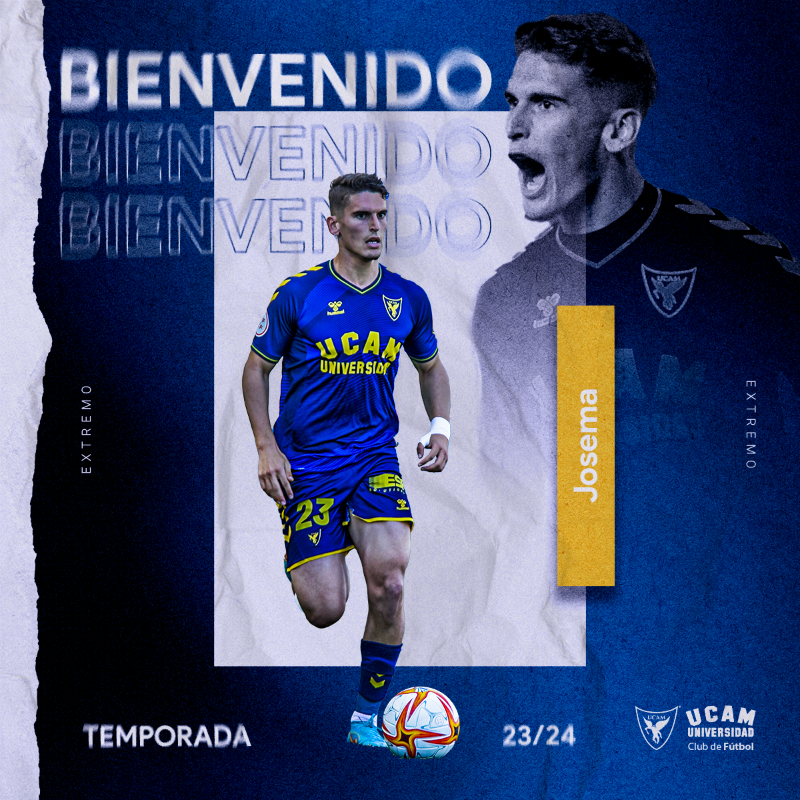 UCAMMurciaCF's tweet photo. 🆕 ¡Hola de nuevo, @Jrgil10! 

 ⚡ El habilidoso extremo vuelve al Club para demostrar su calidad y buen golpeo de balón.

#BienvenidoJosema | 2023/24.