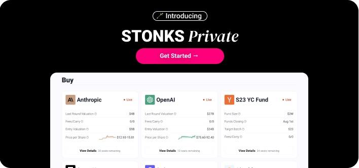 ali_moiz's tweet photo. OK some big news to share for @Stonks_dot_com today. 

🙅‍♂️No more demo days

👀Building a "Robinhood for Secondaries". Focused on the best pre-IPO names, called Stonks Private.  

Why? Story below👇 https://t.co/1fwk8eQLK0