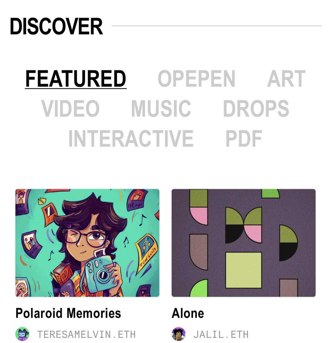 My artwork is featured in <a href="/ourZORA/">zora</a> Homepage 😍😍