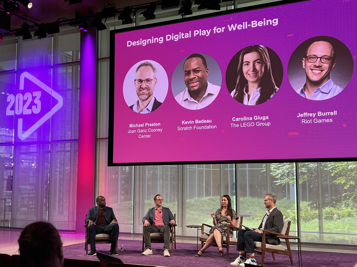 CaitlinKrause_'s tweet image. “Bringing kids in to codesign with you and define the keyboard is… key!” Caroline Giuga onstage talking about #wellbeing at #g4c2023