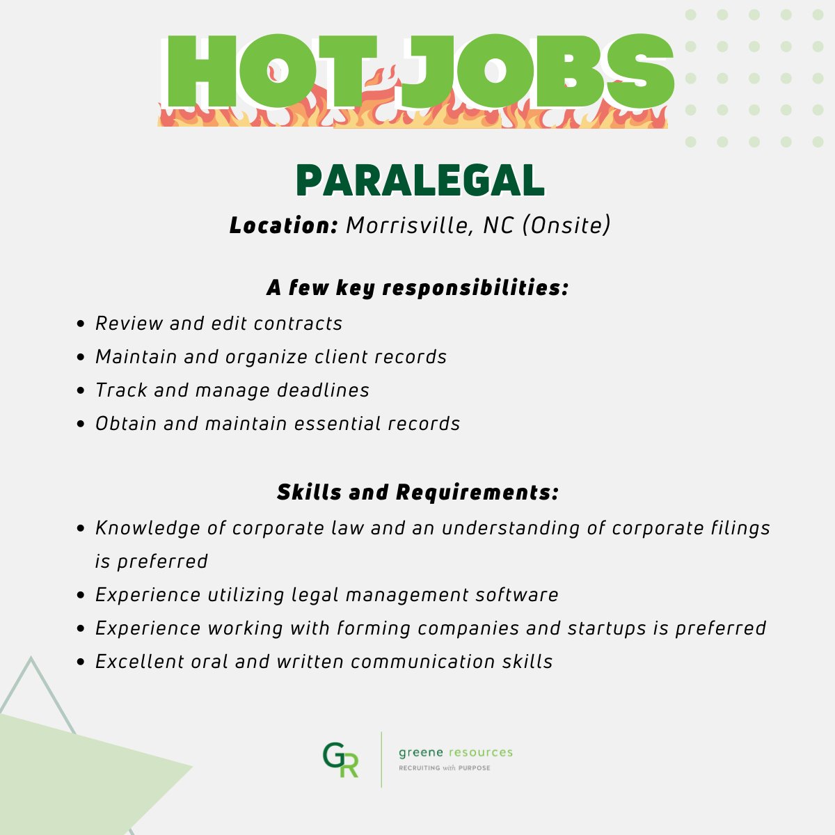 #HotJobs | Our client is seeking a Paralegal to join their team. 

If you feel excited about this position and its responsibilities, we encourage you to apply, even if you don't think you're 100% qualified.

Apply today! ~ ow.ly/hq5h50PfuGV