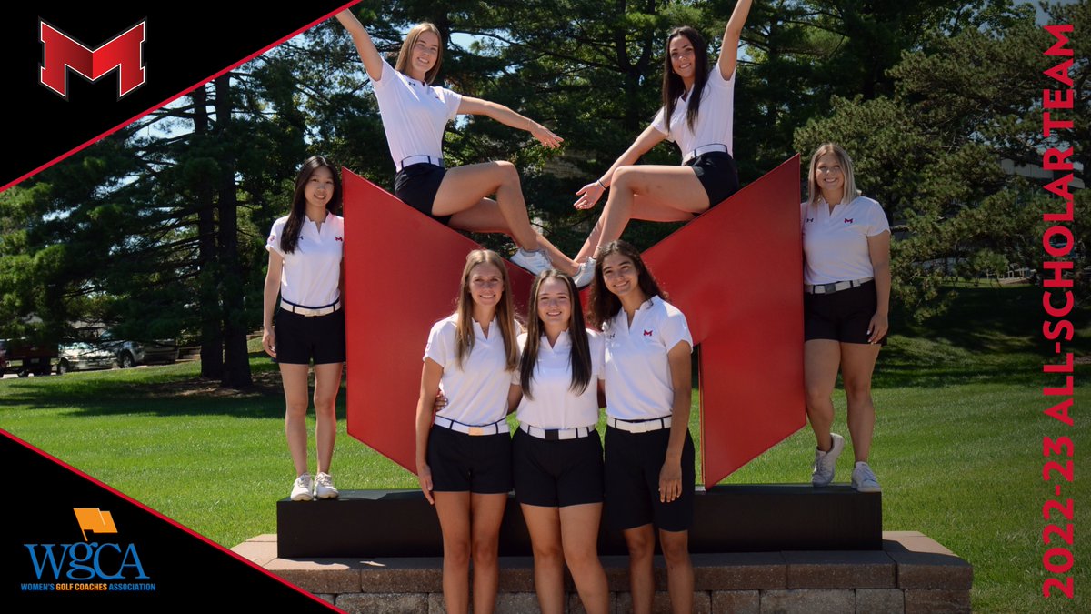 ⛳️Congrats to the Saints women's golf team which was tabbed a WGCA All-Scholar Team and ranked No. 7 nationally in NCAA Division II! @maryvillewgolf 🐾⛳️📚#BigRedM
