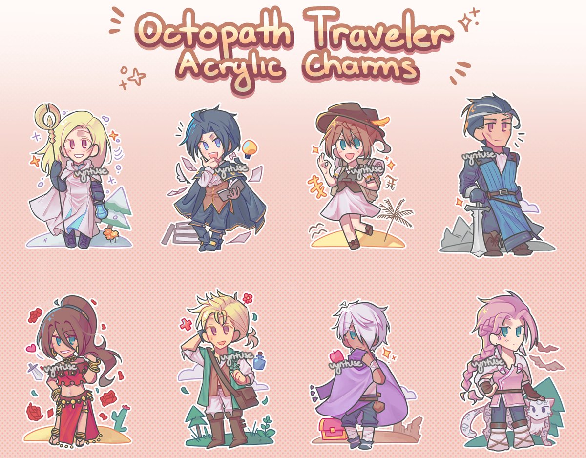 Hello everyone! :D
Ill be launching Octopath Traveler keychains!! There will be a strawpoll in the thread below so I can see how much I need to order.