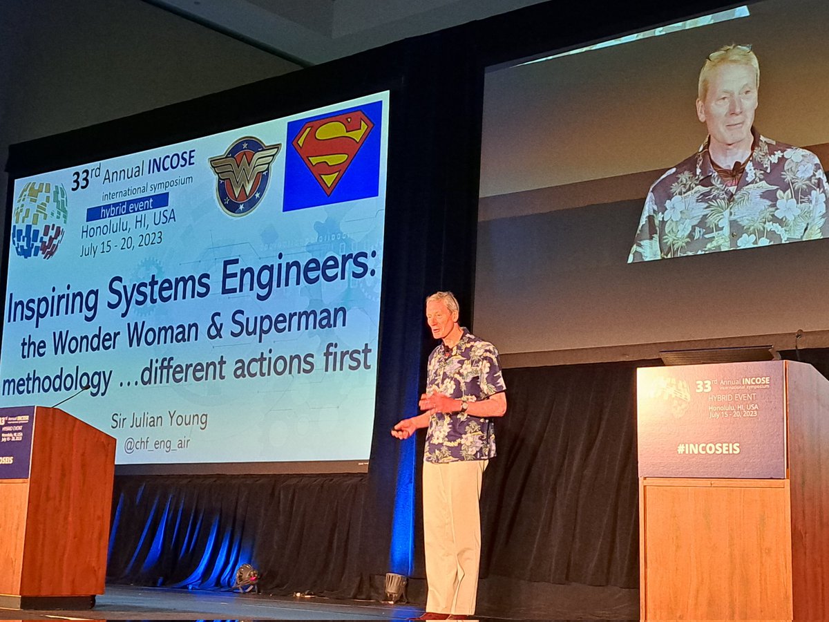 2nd day at #incoseIS @incose_org   of the #systemsengineering Symposium starts with keynote Sir Julian Young talking about his experience and lessons learned and his future view.