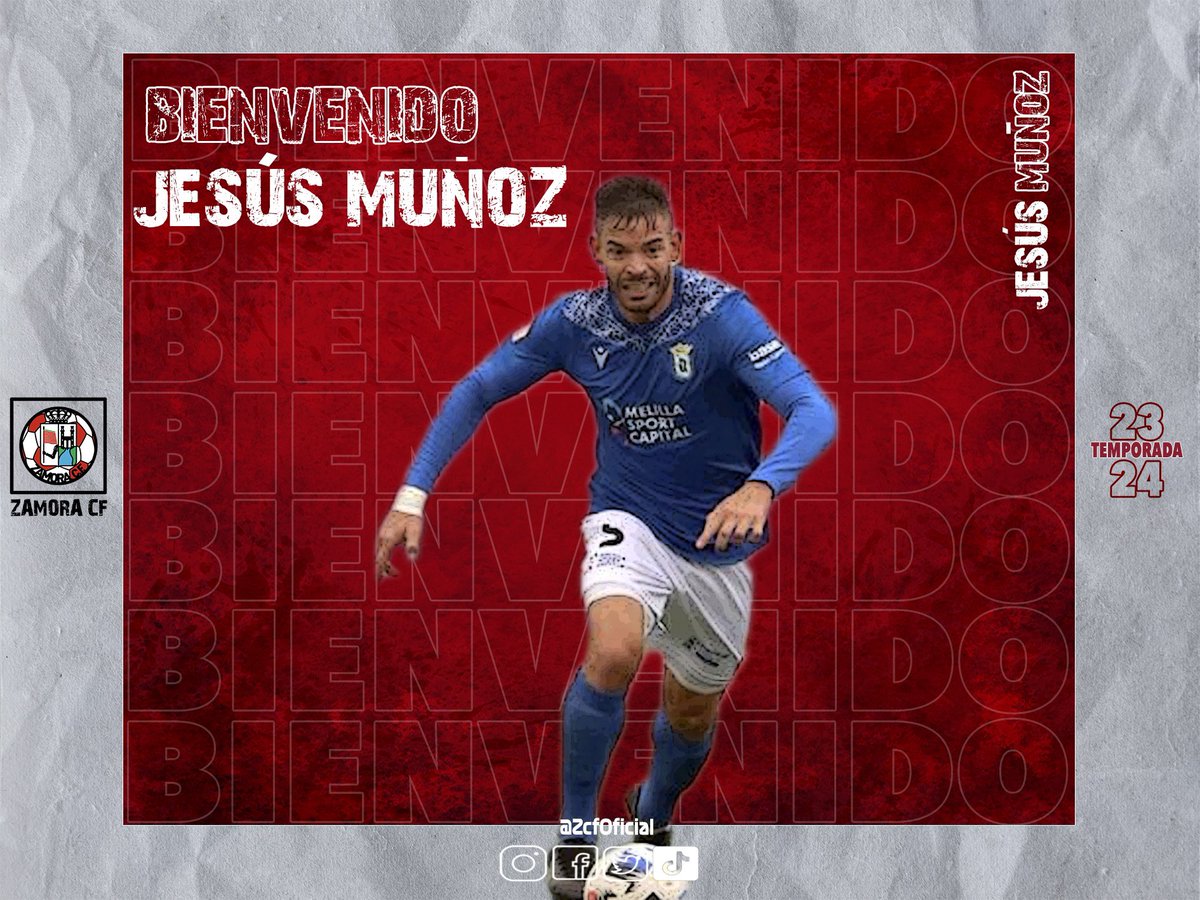 ZCFoficial's tweet photo. FICHAJE🚨|

El Zamora da la bienvenida al nuevo fichaje Jesús Muñoz, central de 32 años procedente de la Balompédica Linense.

Experiencia, corazón y garra al servicio rojiblanco.

#VamosMiZamora https://t.co/cIW3b4Vh7E