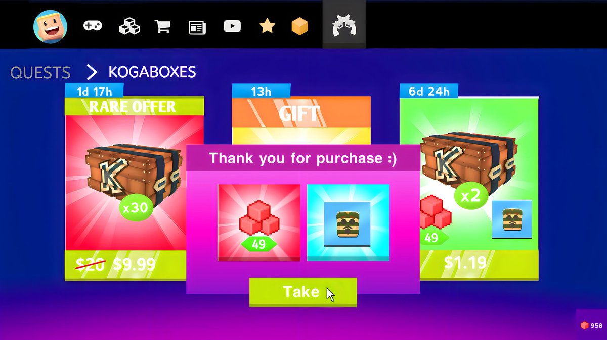 kogama_com's tweet photo. 🎮NEW UPDATE?! New offers in stores🕹️
All the details are on my Discord:  
https://t.co/1bVMWw9gAW
#ROBLOX #gameart https://t.co/HH0L19M2gn