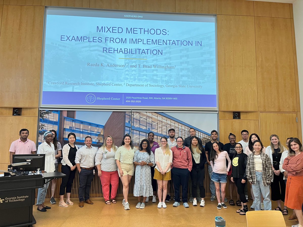 Last week Shepherd Center’s Drs. <a href="/Raeda_Anderson/">Raeda Anderson</a>,  Ph.D. &amp; Brad Willingham, Ph.D. (<a href="/MitoEnergetics/">bradwillingham</a>), Research Scientists at Shepherd Center, were invited to present at <a href="/GeorgiaTech/">Georgia Tech</a>  for the Summer Institutes in Computational Social Science (SICSS).