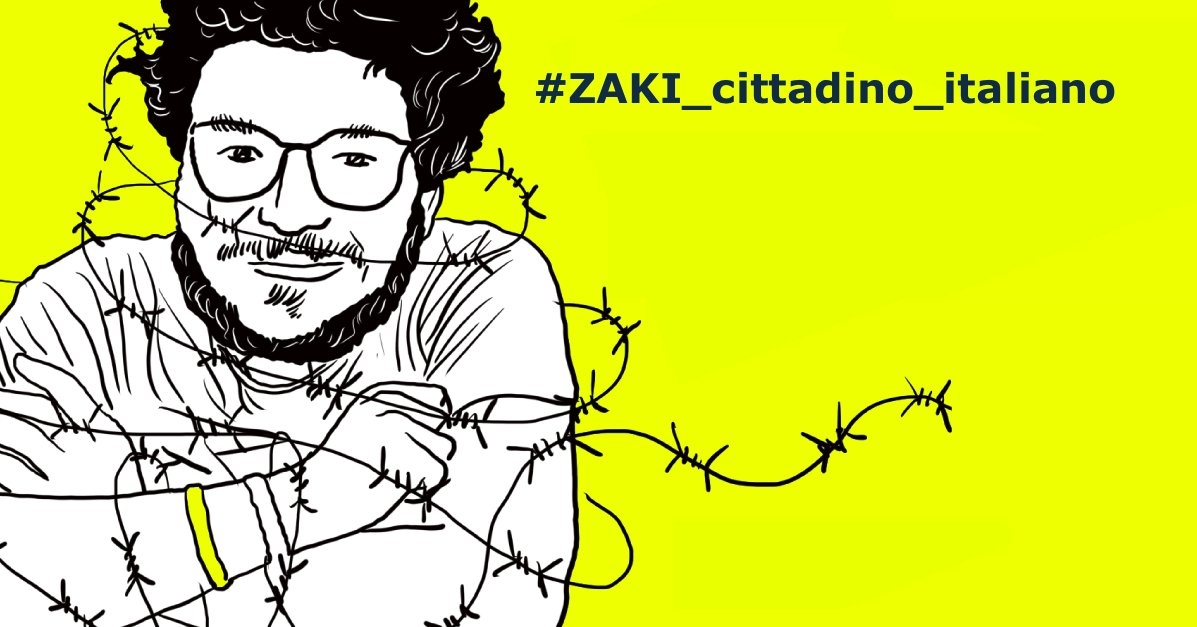 DeLuiseAngelo's tweet photo. #ZAKI_cittadino_italiano
ancora
#QUATTROCENTO_VENTI Giorni di prigionia
Continua la tortura della "giustizia" Egiziana
a uno studente a cui il nostro parlamento ha concesso la cittadinanza
#FreePatrickZaki #PatrickZaki #facciamorete #sette07FR https://t.co/Fas3cMaDOE