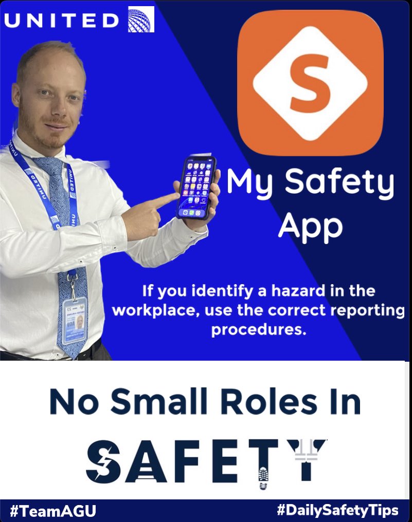AGU_UAsafety's tweet photo. United Daily Safety Tips
#SafetyFirst
#SafetyIOwnit
#NoSmallRolesInSafety
#DailySafetyTips
@AOSafetyUAL @MelgozaFj https://t.co/PUUK6wwwLS