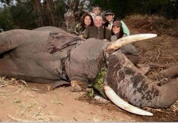 This family are so happy after killing an Elephant whilst it was eating. 🤬

SHARE if want support a WORLDWIDE ban on #TrophyHunting!