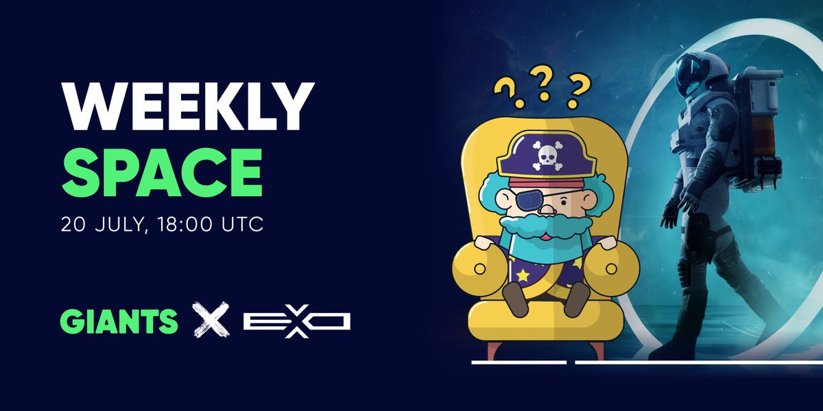 GiantsVillage's tweet photo. 🏁🔥Get ready for Space No. 10: Giants, Exo, and Friends! We'll make new friends this time. 

You can meet our guests from @EuMalaele and @xCards_, and what better co-hosts to have than our partners @ExoMultiversX 🚀

Join us! All ppl are invited!🫶🚀 https://t.co/qUCdN8zMEG