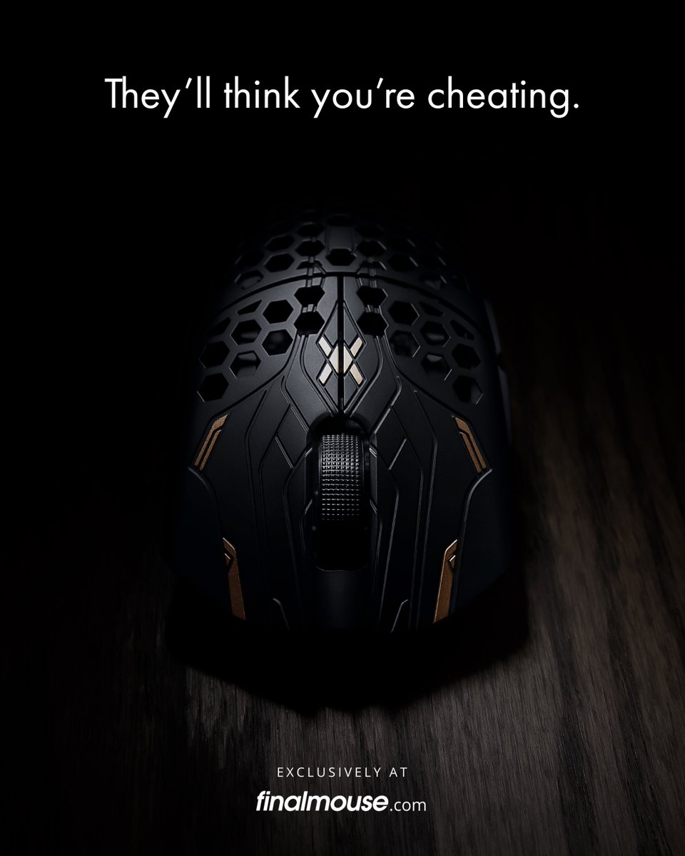 Starting at 29 Grams,
Carbon Fiber Composite Chassis,
8000Hz Wireless Polling,
HighSpeed Dual Chip Architecture…

They’ll think you’re cheating. 

Drops August 1st @ 2pm PST 
Exclusively at Finalmouse.com