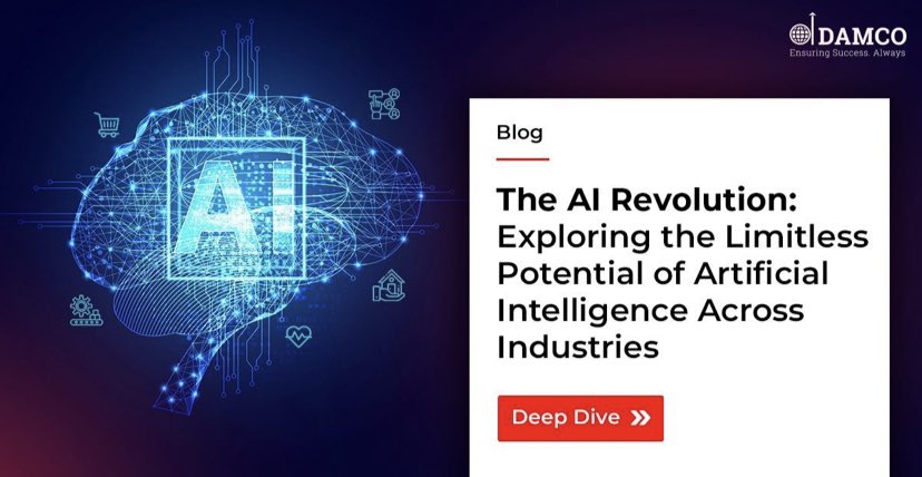 damcosol's tweet image. Our new blog explores the cutting-edge applications of AI and its game-changing potential across industries. 
Read the full blog here 👉
🔗lnkd.in/dM-fBXMC
#ArtificialIntelligence #ArtificialIntelligenceApplications #AIUseCases