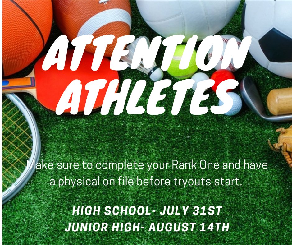 LakeWorthISD's tweet photo. Lucyle Collins Middle School and Lake Worth High School student-athletes need to complete the Rank One form at https://t.co/88rx16DDdx and have a physical before tryouts. #WorthIt https://t.co/EjqhDlXih9