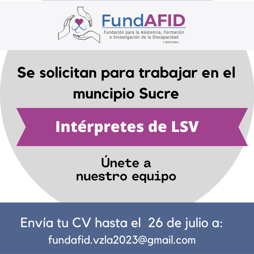 cmrincon's tweet photo. @fundafid solicita personal para proyecto en Petare.  Si estas interesado envía tu CV a fundafid.vzla2023@gmail.com antes del 26 de julio. Únete a nuestro equipo!! https://t.co/cv2cyNsTIq