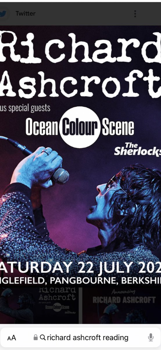 2x Richard Ashcroft Tickets plus paid parking available for this Sat!!

Unable to go now

PLUS SPECIAL GUESTS Ocean Colour Scene 
Englefield House, Berkshire (Just outside Reading) 
SAT 22 JULY
Doors Open 3:00 PM

£60 Total 

Message me if interested 
Tickets sent via email