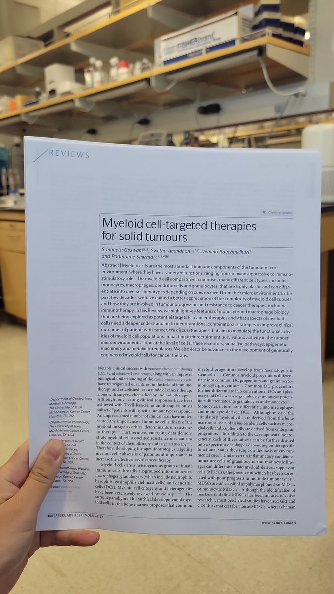 Marice Alcantara, PhD (@alcantaramarice) on Twitter photo What a great read! It seems interest in myeloid cell targeted therapies has been reinvigorated What a great read! It seems interest in myeloid cell targeted therapies has been reinvigorated