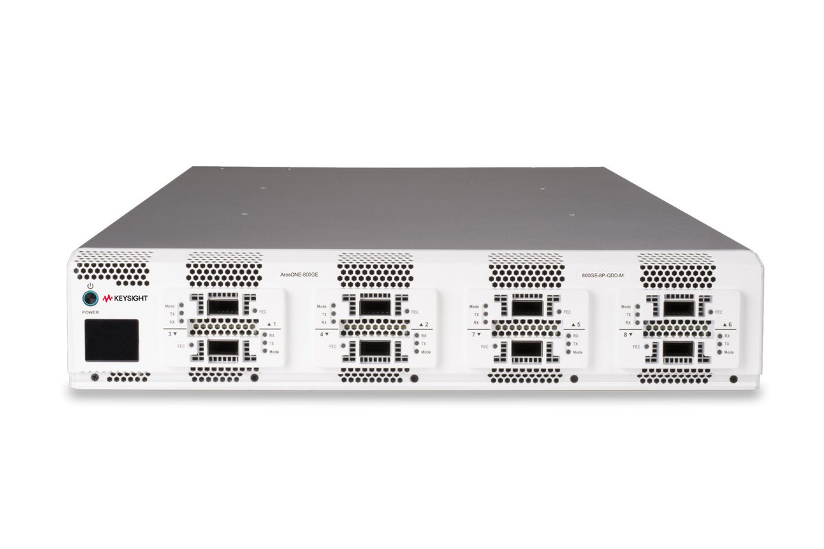 <a href="/Keysight/">Keysight</a> introduces the AresONE-M 800GE, the industry's most comprehensive Layer 1-3 Ethernet performance test platform, supporting data center interconnect speeds from 10GE to 800GE. signalintegrityjournal.com/articles/3207-…