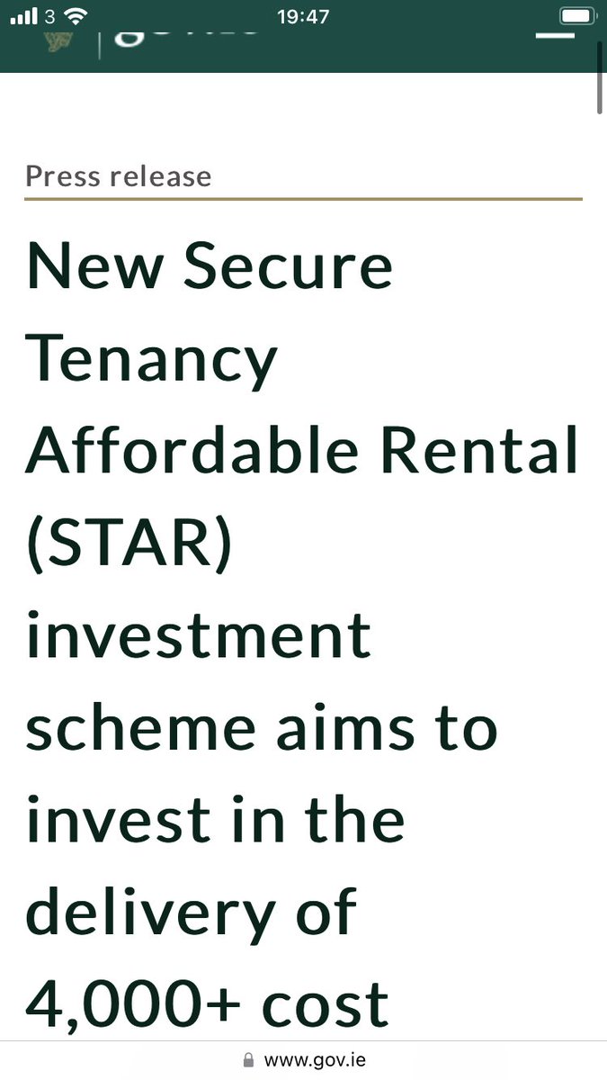 Yet another announcement by <a href="/DarraghOBrienTD/">Darragh O'Brien</a> 🙄

How many homes, where &amp; at what price? 

Who knows! 

One thing is sure, opening “cost rental” to developers will mean unaffordable rents

Maybe that’s why DOB is raising the income limits

Full detail here: gov.ie/en/press-relea…
