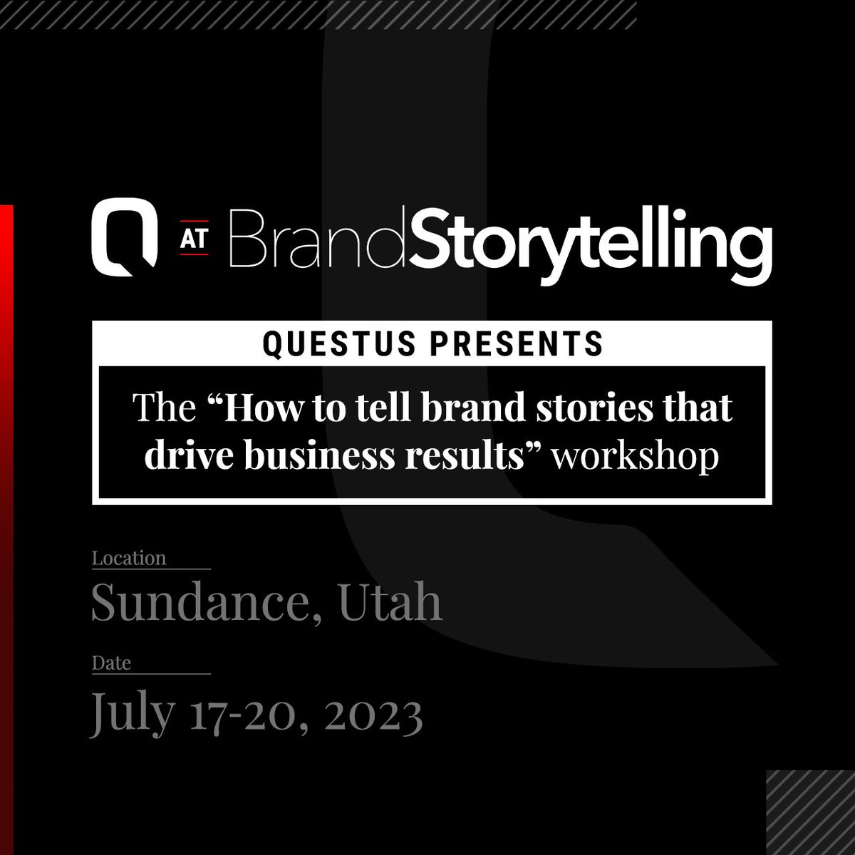 Reporting live from Sundance, Utah! 📍 This week, we're thrilled to be a part of the amazing @brandstorytv  event. Join us as we lead an engaging workshop on crafting powerful brand narratives that deliver real business impact. 💼 #marketingdigital #brandstrategy #businessgrowth