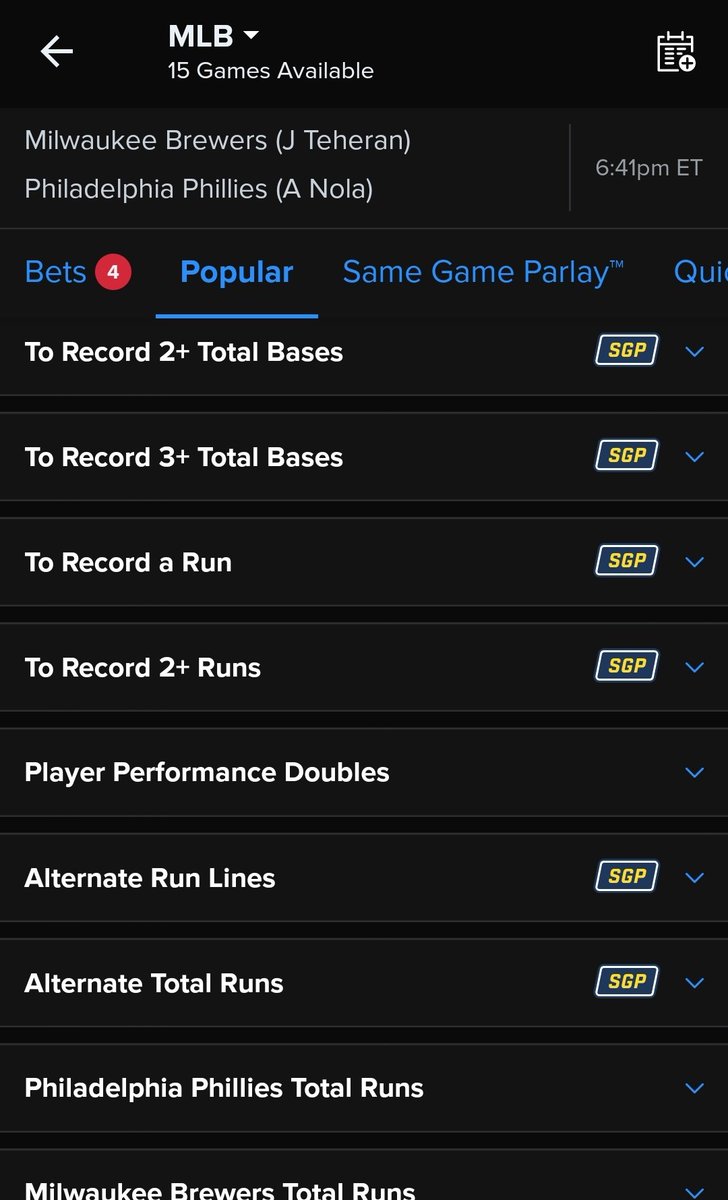 AaronCharlap's tweet photo. @turk2112 @FDSportsbook @Covers_josh I am seeing it under popular. Unless this is not what you're looking for. I'm also in NY state. https://t.co/F7PPvVsRfr