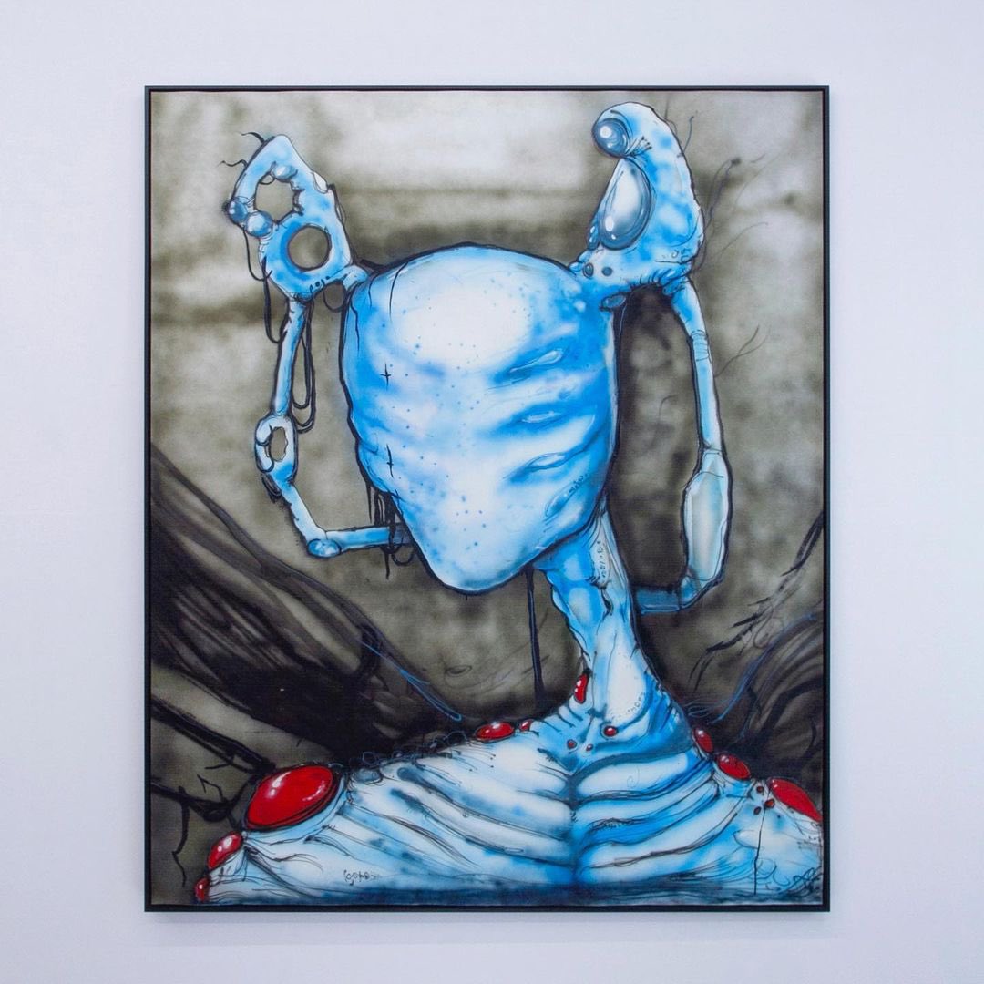 void_collection's tweet photo. “Second Blue” by @Fluff_Lord / Airbrush and acrylic on paper, 2021. #TheVoidCollection
Tea Strazicic, is a Croatian artist based in Berlin. Her work combines different artistic disciplines and mediums, including CGI graphics, sculpture and airbrush paintings, among others. https://t.co/F8Et80XFxZ