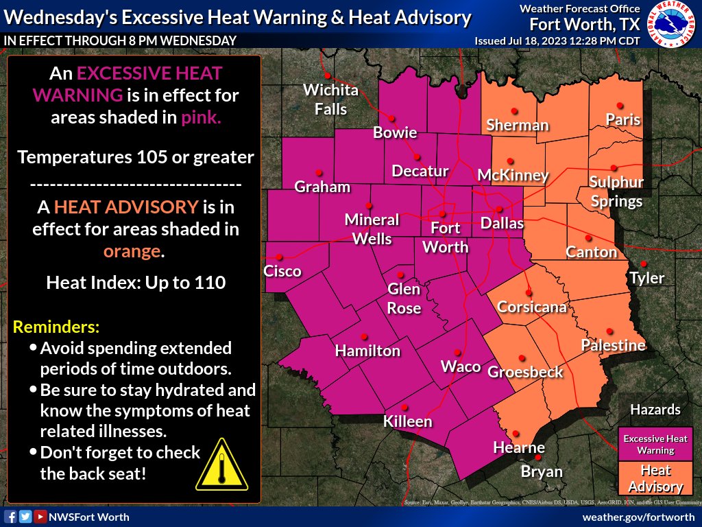 NWS Fort Worth on Twitter "Have outdoor plans this week? Consider