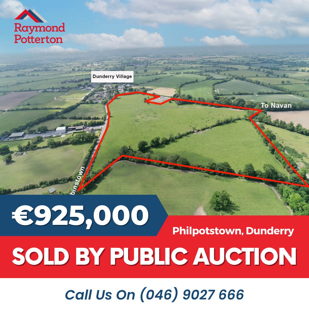 🚨SOLD BY PUBLIC AUCTION 🚨

⭕Philpotstown, Dunderry, Co. Meath

📌Sold for €925,000 

Best of luck to the new owners👏🏻

Call us for a FREE Valuation at (046) 9027 666☎️

#valuation #agri #agriculture #auction