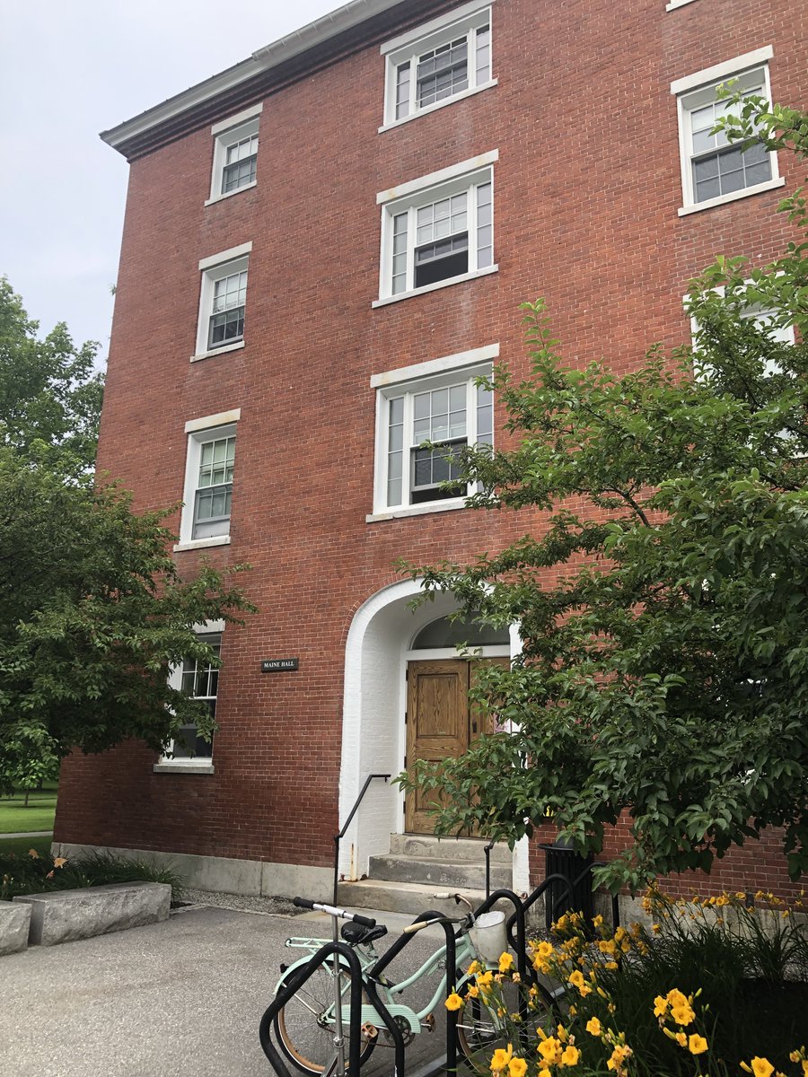 WriterNorm's tweet image. Enjoyed a brief Unitarian Universalist pilgrimage to @BowdoinCollege with visits to dorms that once housed Hawthorne and Longfellow (his room marked by stone plaque upper left). Student musicians abound and both buildings resounded with classical melodies. #UUtwitter