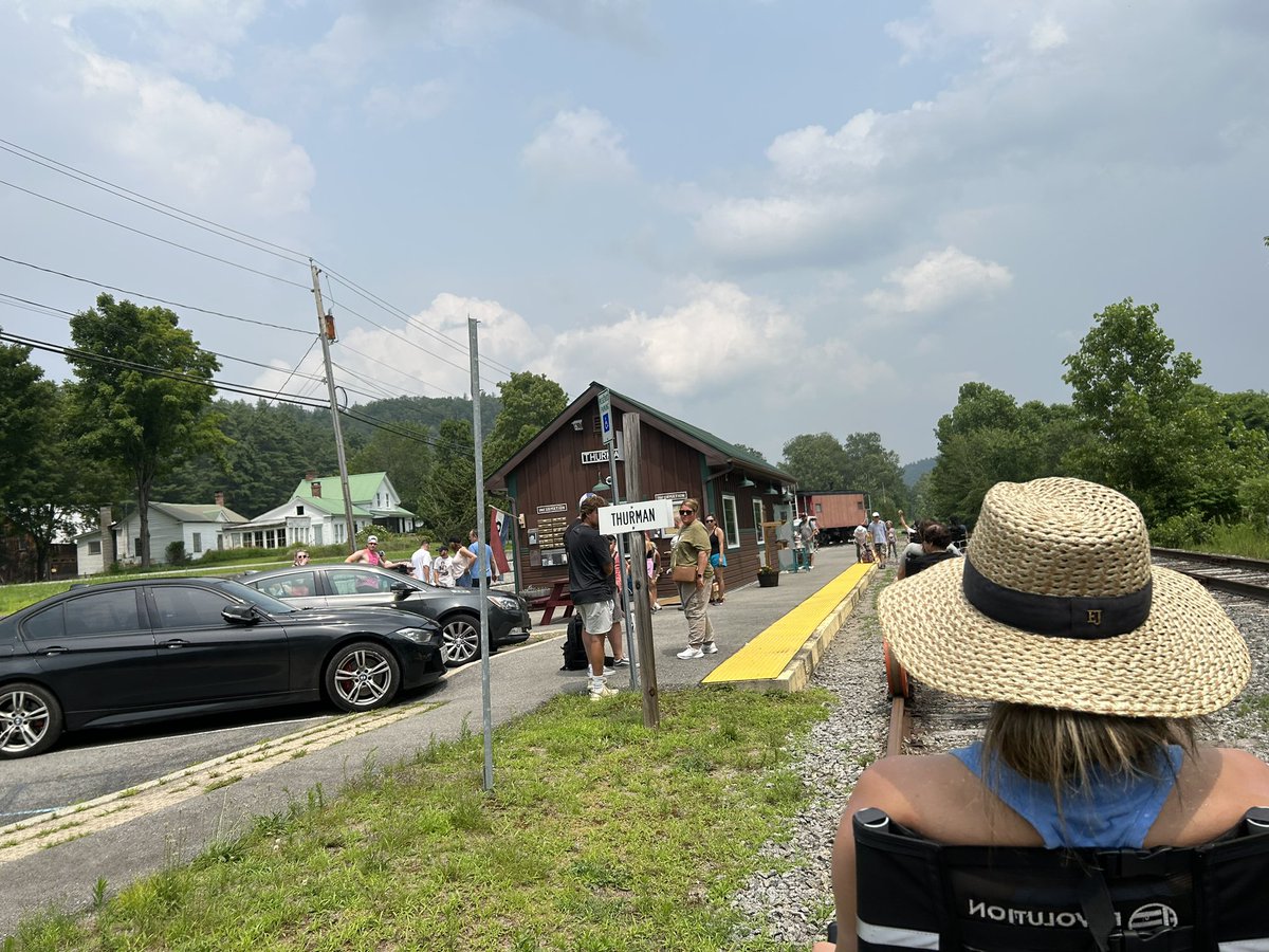 Instead of covering a Wake County school board meeting today, i got to go rail bike riding near Lake George.