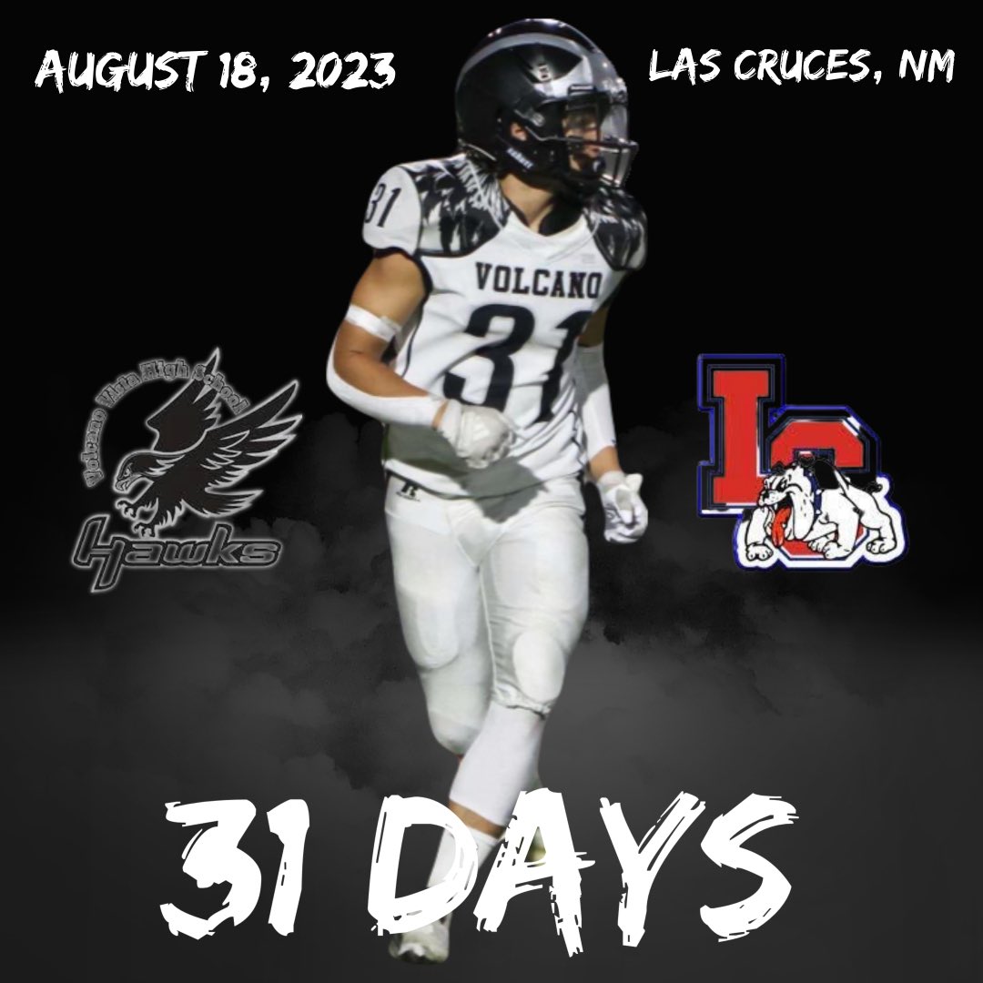 vvhsfootball's tweet photo. 31 days until the Hawks take on the Bulldawgs!  Meet Mason Gurule, class of 2025 and #31! He plays RB and can’t wait for the season!  Check out his highlights and good luck Mason! https://t.co/aQJf8zwXVb @MasonGurule https://t.co/EwT0aFm2Sv