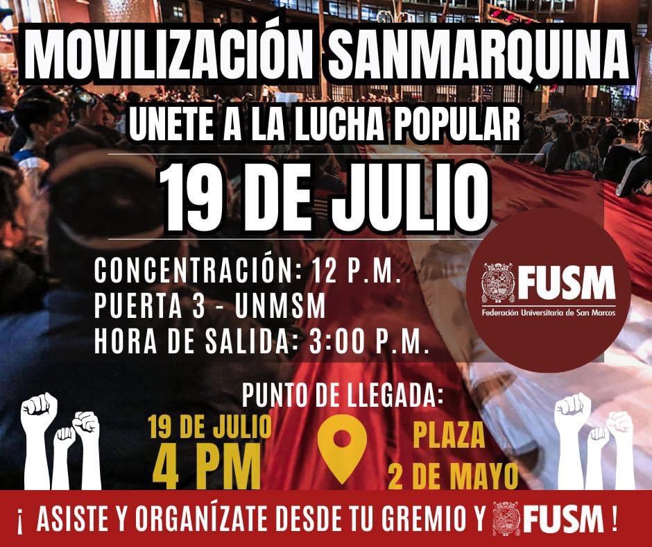 Federación Universitaria de San Marcos FUSM tweet media