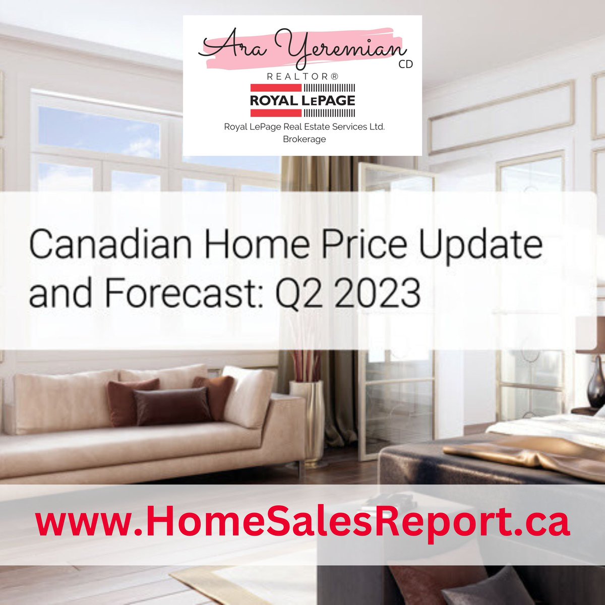 The Royal LePage Q2 2023 Home Price Update and Market Forecast was released last week. It is a detailed report of the current market trends and predictions for the whole country.
You can read the report at HomeSalesReport.ca
#RealEstate #RealEstateReport #Realtor