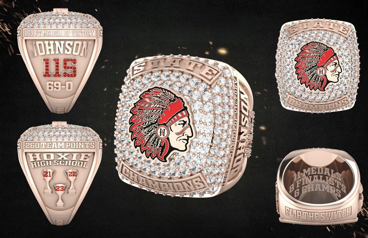 HHSWrestling4's tweet image. The boys got their 3 Peat State Championship rings a couple of weeks ago. Along with receiving their rings, they also gifted Coach Porsch a keepsake from the State Team.