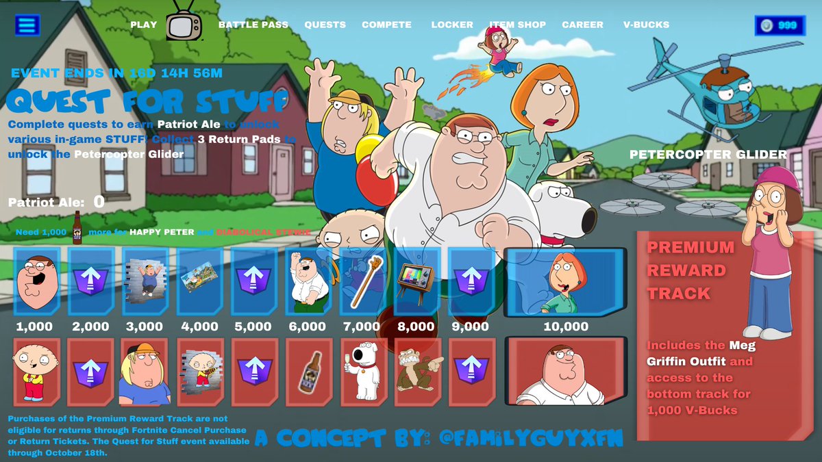 Fortnite X Family Guy Concept : r/FortNiteBR