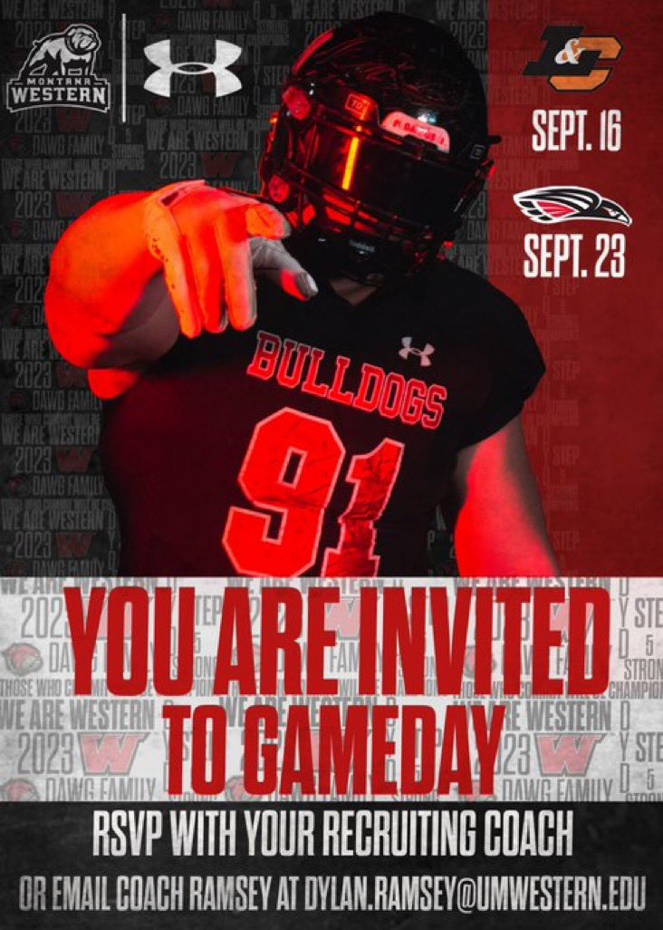 colterramos's tweet photo. Huge huge thank you to @Coach_Martello and @CoachNourse_UMW  for the gameday invites. Really looking forward to coming down and getting an up close look at how the dawgs play and compete. 🐶🏈🔥 https://t.co/heqXkH8MNx