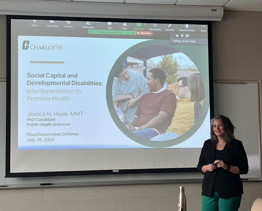 JessicaNHoyle's tweet photo. It’s official! You can call me doctor 😁 Thanks to my chairs @SarahLaditka &amp; @DrJanWF for your support and guidance! Thanks to Dr. Lauren Wallace and Dr. Teresa Scheid for serving on my committee. More acknowledgements to come, but now I’m celebrating! 🎉 https://t.co/5iori6Msc0