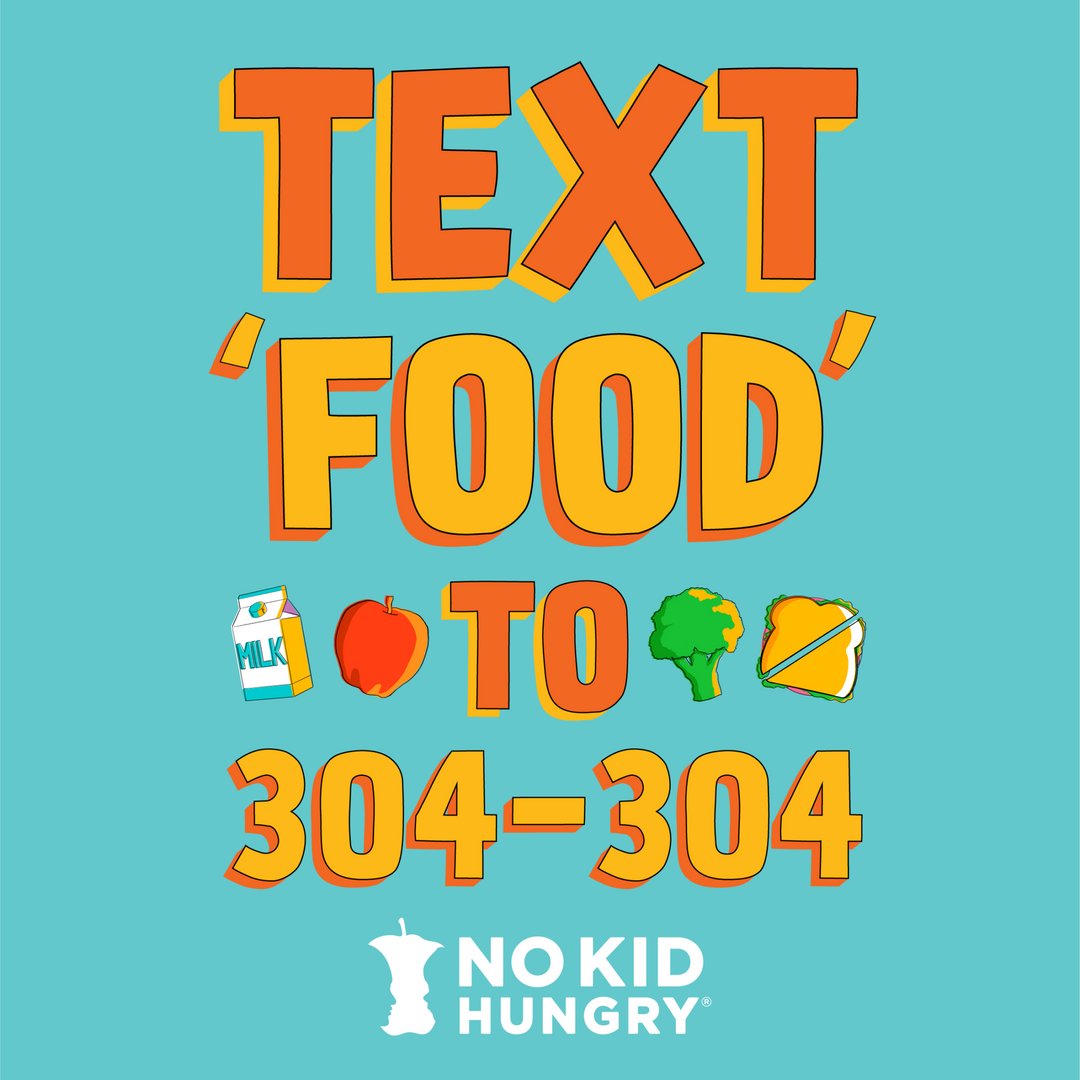 Kids and teens across the country can get free meals all summer long! 🍇 Text FOOD or COMIDA to 304-304 to find a site near you, or visit @nokidhungry's 🍎 Free Meal Finder: bit.ly/3E77uKg 🥕 #ShareSummer #FreeMeals #NoKidHungry