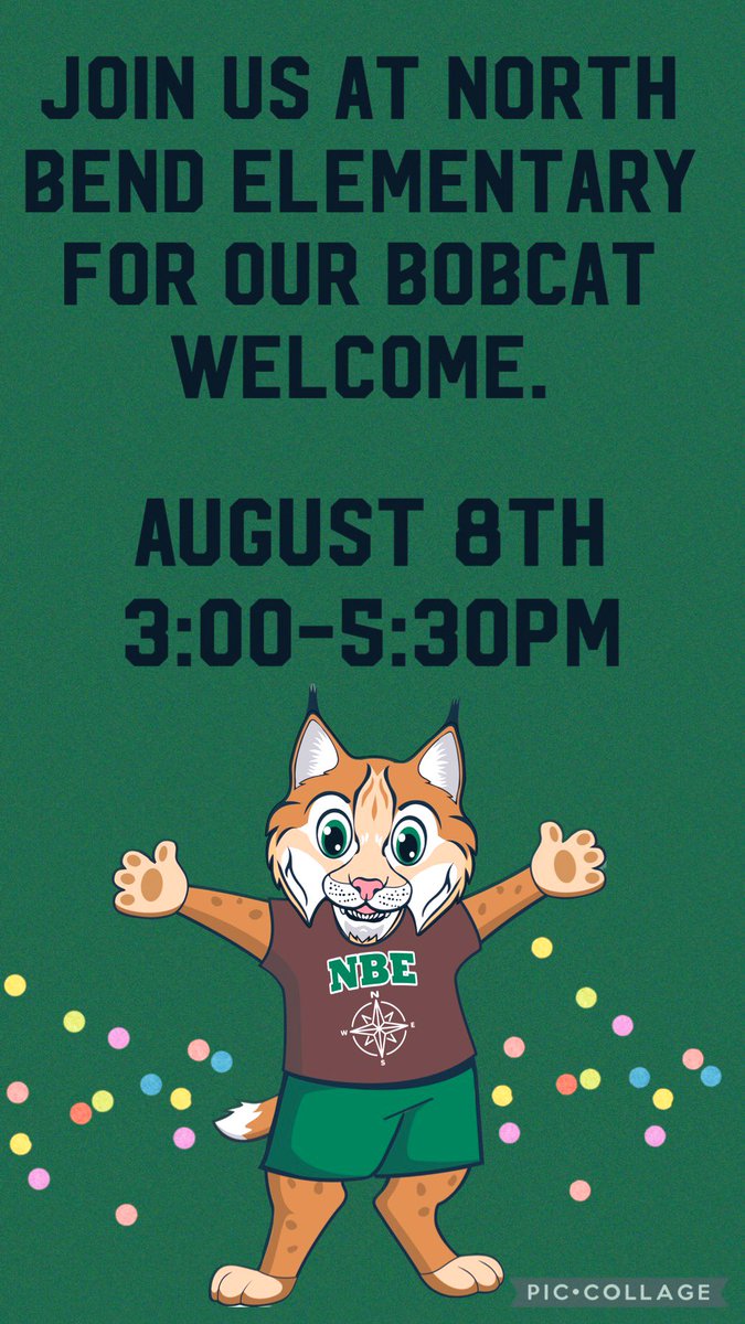 We can’t wait to welcome our Bobcats back to school. Join us for our Bobcat Welcome. 🐾🐾