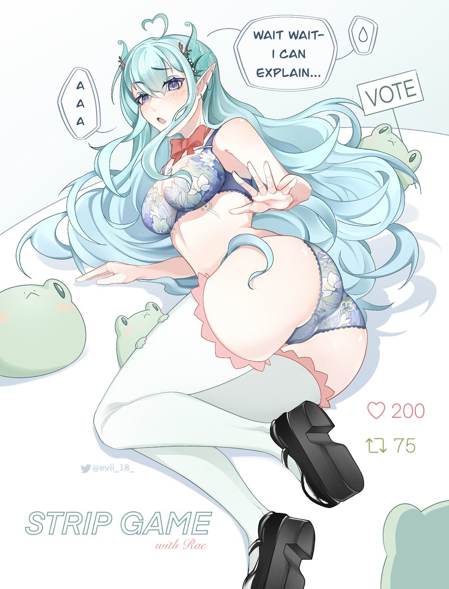 I swear I can. Don’t make this any harder on me 😅 

VOTE WHAT TO TAKE OFF BELOW ⬇️

#illustraet #xraeted #stripgame

🎨: <a href="/evii_18_/">🔞evii!</a>