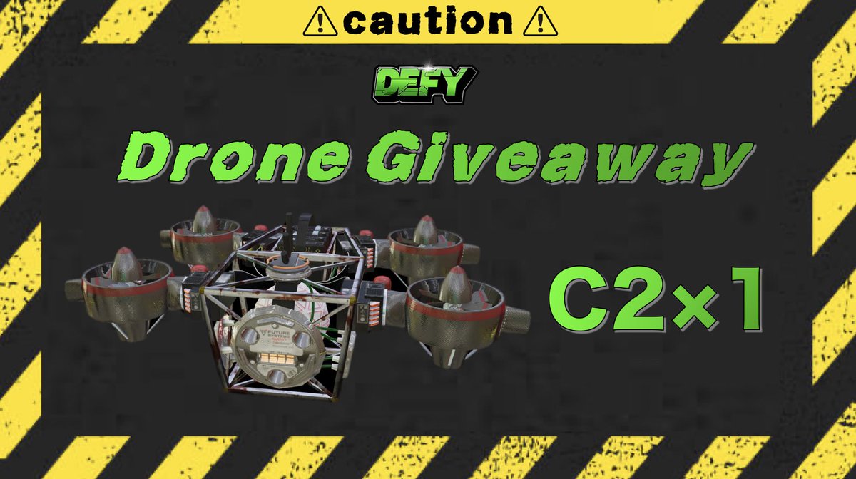 ⚠️ドローンgiveaway⚠️

サイバークエストで盛り上がるDEFY、現行最強スペックのC2ドローンを1機giveawayします！

✅いいね&amp;リツイート
✅フォロー <a href="/fooomin_crypto/">フーミン | fooomin</a> 
✅48⏰〆切