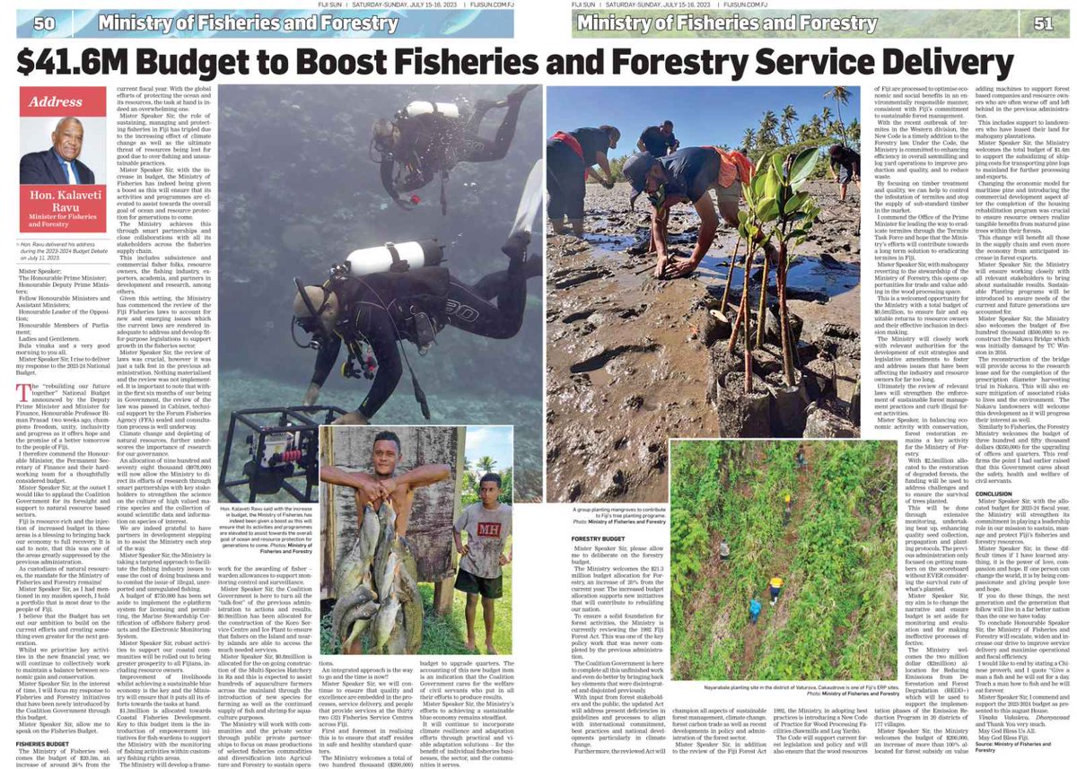 Ministry of Fisheries, Fiji tweet media
