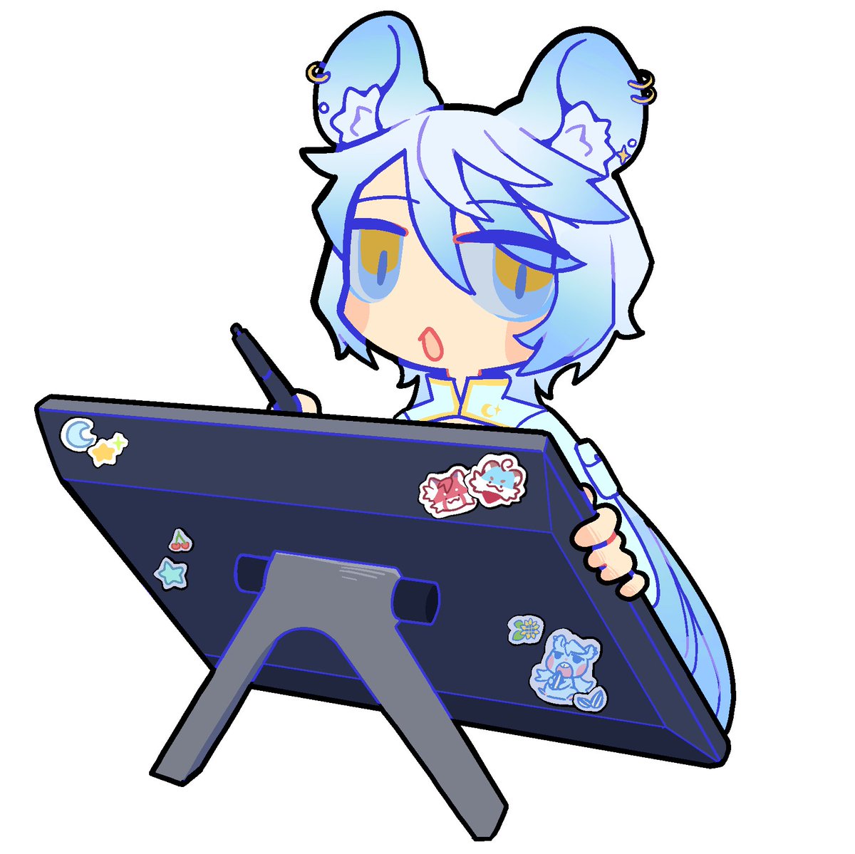 「Art trade with !!! They wanted a pngtube」|mangohのイラスト
