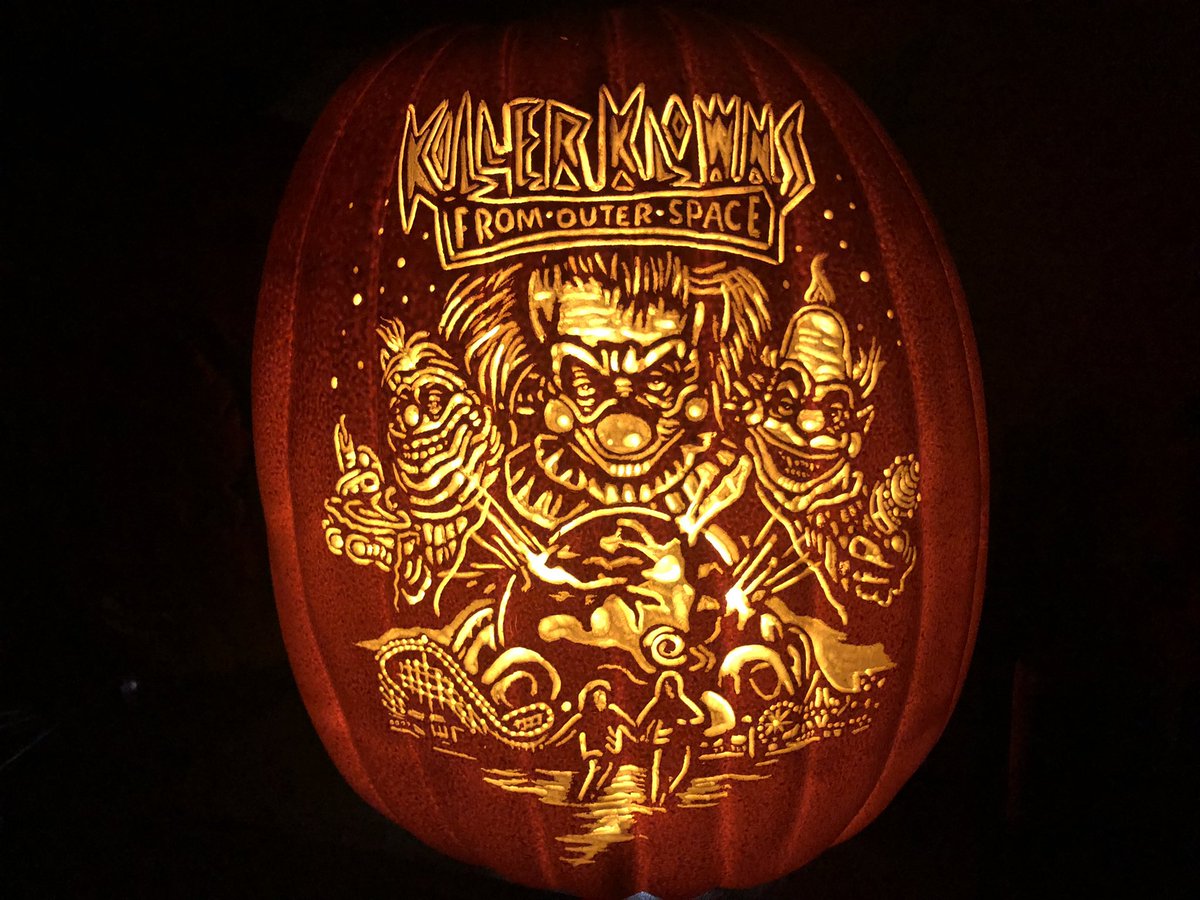 Killer Klowns ready to go for <a href="/monstermaniacon/">MONSTER-MANIA CON</a> in a few weeks. Original artwork by  Justin Osbourn.  #killerklownsfromouterspace #stephenchiodo #charleschiodo #edwardchiodo #justinosbourn #slasherdesign #frightrags #foampumpkin #ianspumpkincarvings