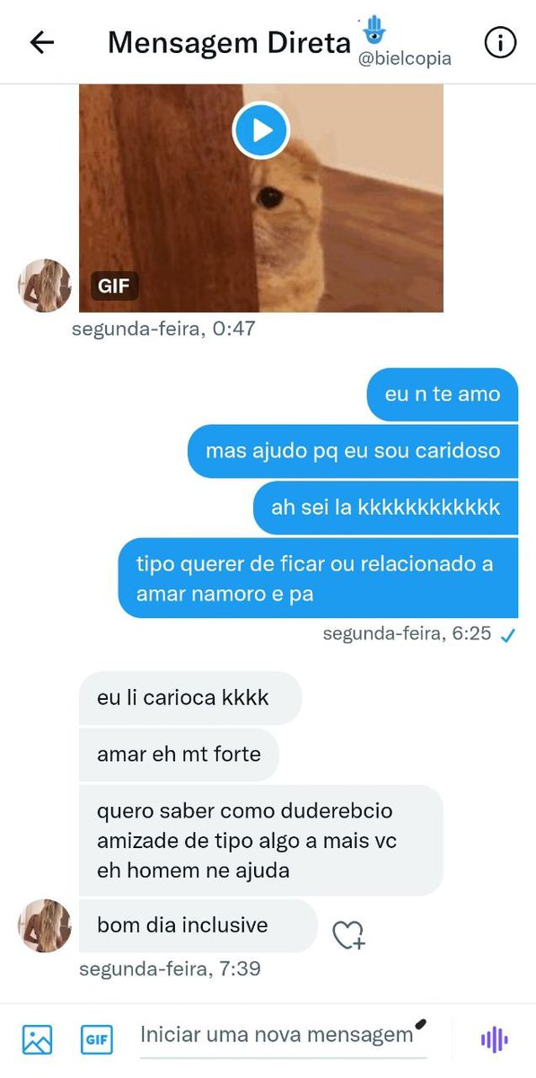 kkkkkkkkkkk tava sendo assediada pra carai ate parece mais de 20 prints provando q o mlk fez nada